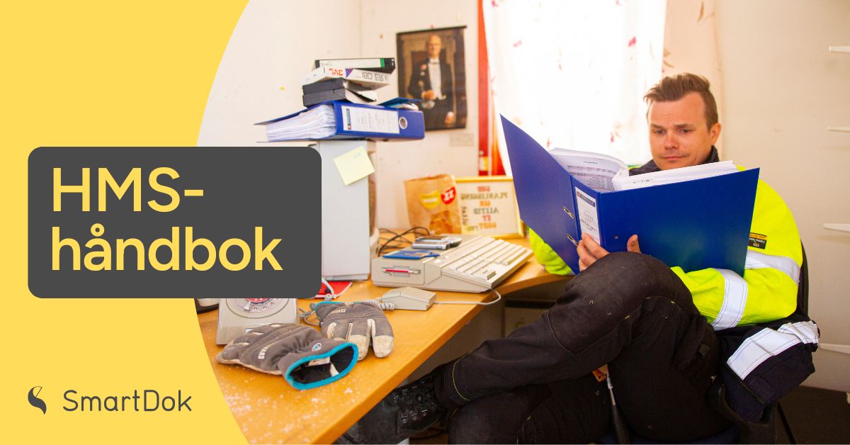 Bruker du enda permbasert HMS? Da er det på tide å teste ut en enklere hverdag med SmartDoks HMS-håndbok for mobil og PC.