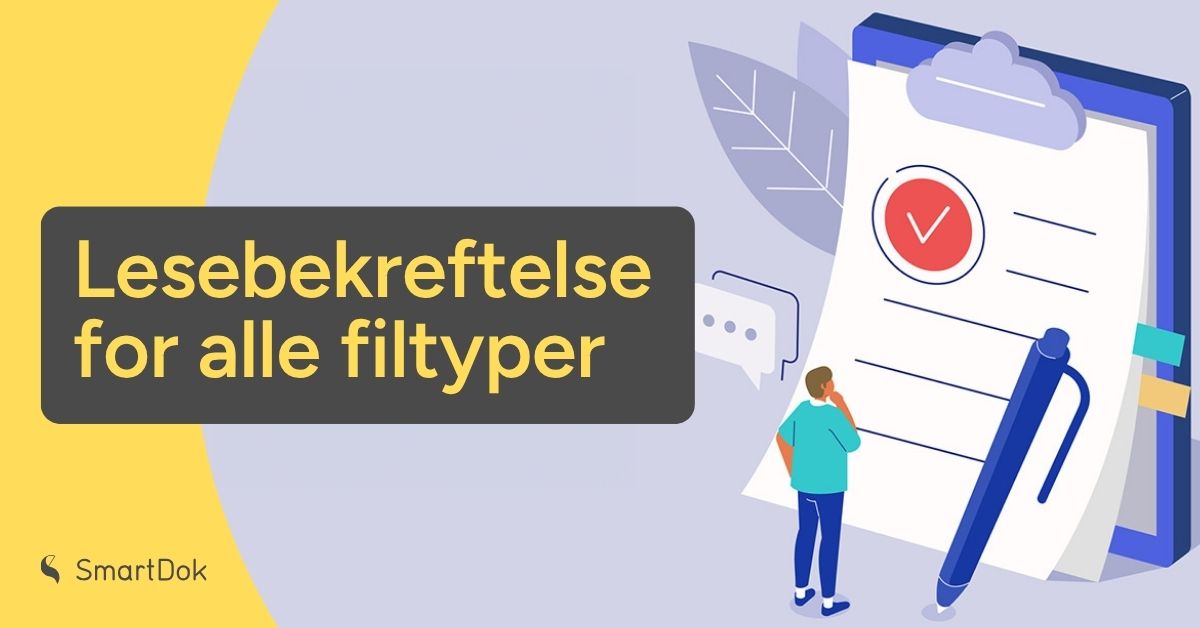 Lesebekreftelse på alle filtyper