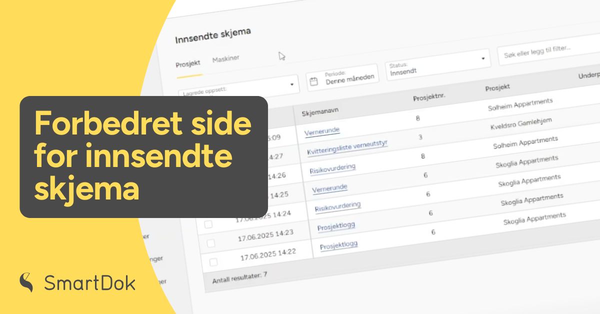 Innsendte skjema