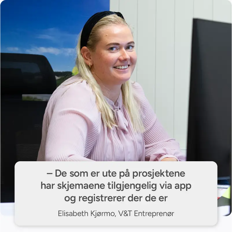 elisabeth Elisabeth Kjørmo i V&T Entreprenør
