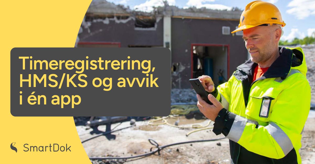 Timeregistrering, HMS/KS og avvik samlet i én app