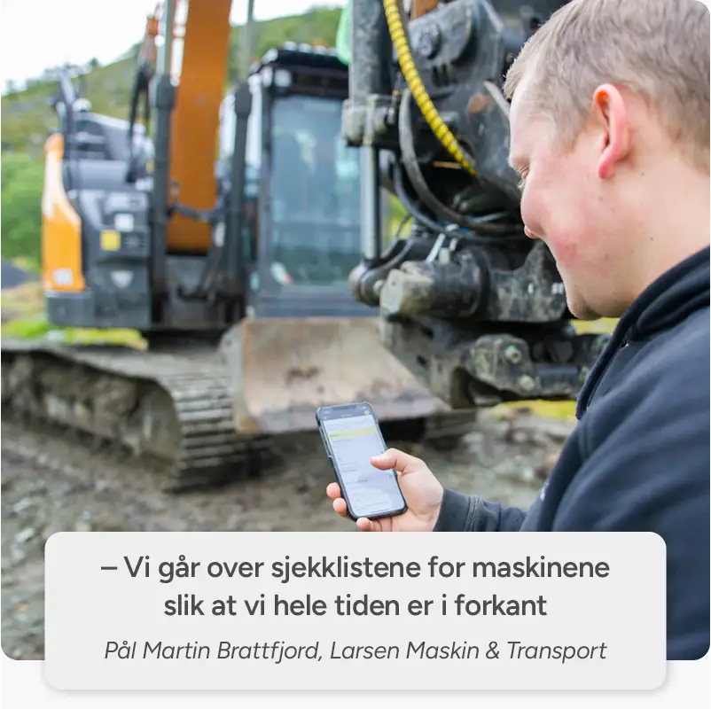 sjekklistene Få full kontroll på maskinparken din