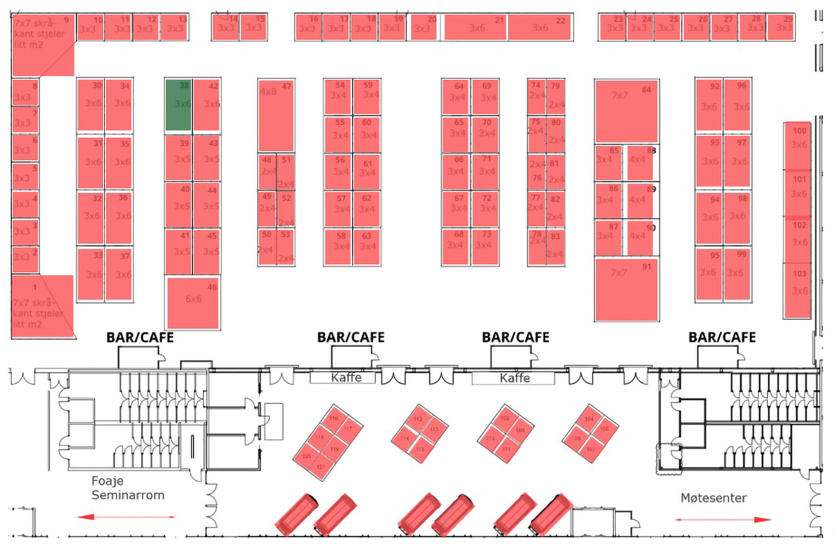 SmartDoks plassering i messeområdet