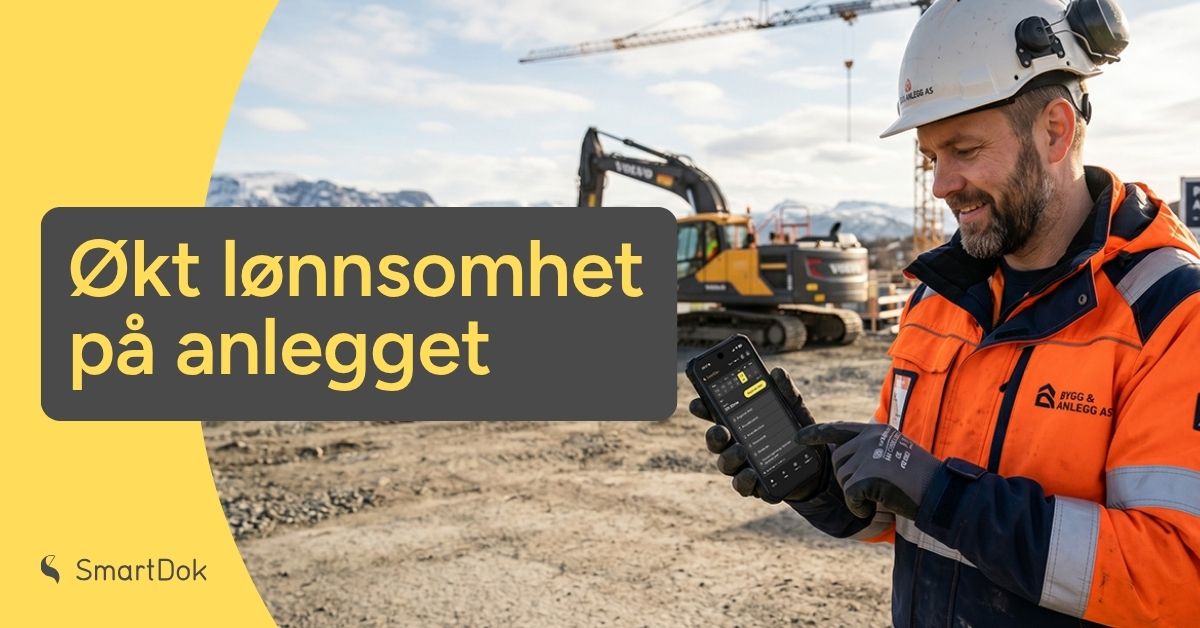 Timeregistreringen på byggeplassen