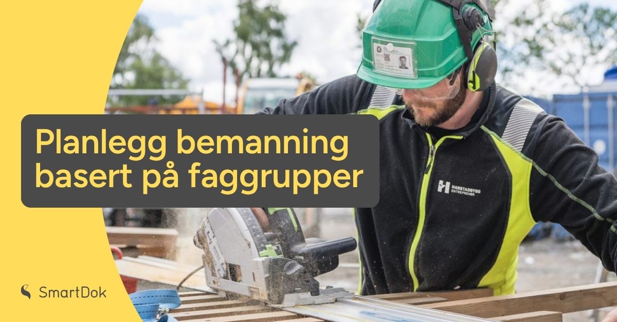 Planlegg bemanning basert på faggrupper
